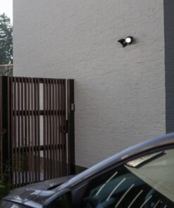 Lutec Shrimp Επιτοίχιο Φωτιστικό Εξωτερικού Χώρου Led Με Ανιχνευτή Κίνησης Μαύρο LED 23,5W 1700lm 4000K IP54 – 7622222012