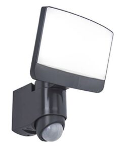 Lutec Sunshine Επιτοίχιος Προβολέας Εξωτερικού Χώρου Με Ανιχνευτή Κίνησης Σκούρου Γκρι Χρώματος LED 1200lm 5000K IP44 – 7625601345