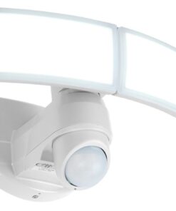 Lutec Peri Επιτοίχιο Φωτιστικό Εξωτερικού Χώρου με Ρυθμιζόμενο Αισθητήρα Κίνησης Λευκό LED 3280lm 5000K IP54 – 7629401331