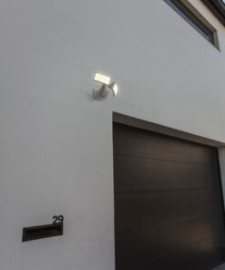 Lutec Peri Επιτοίχιο Φωτιστικό Εξωτερικού Χώρου με Ρυθμιζόμενο Αισθητήρα Κίνησης Λευκό LED 3280lm 5000K IP54 – 7629401331