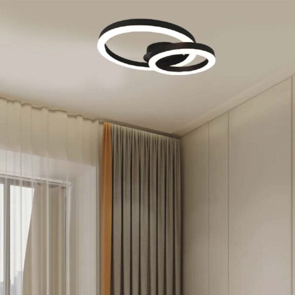 LED φωτιστικό οροφής Designer 20W 3000Κ θερμό λευκό με μαύρο σώμα V-TAC – 7000
