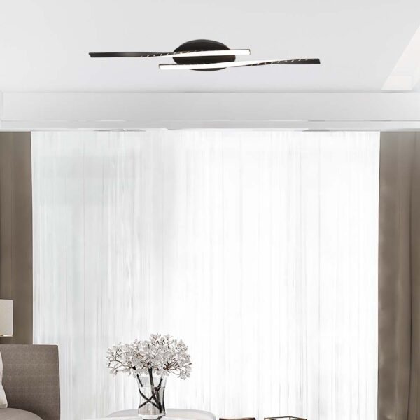 LED Φωτιστικό Οροφής 12W Μαύρο V-TAC 1280lm Θερμό Λευκό 3000K – 7001