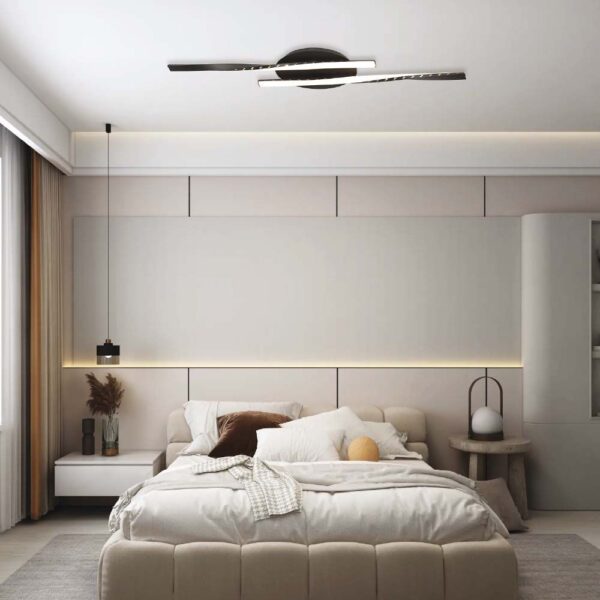 LED Φωτιστικό Οροφής 12W Μαύρο V-TAC 1280lm Θερμό Λευκό 3000K – 7001