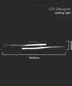 LED Φωτιστικό Οροφής 12W Μαύρο V-TAC 1280lm Θερμό Λευκό 3000K – 7001