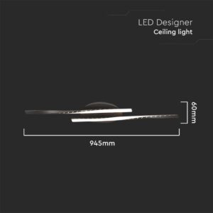 LED Φωτιστικό Οροφής 12W Μαύρο V-TAC 1280lm Θερμό Λευκό 3000K – 7001