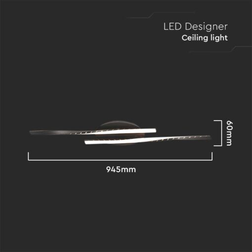 LED Φωτιστικό Οροφής 12W Μαύρο V-TAC 1280lm Θερμό Λευκό 3000K – 7001