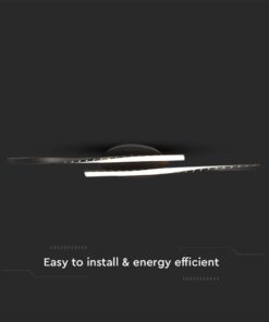 LED Φωτιστικό Οροφής 12W Μαύρο V-TAC 1280lm Θερμό Λευκό 3000K – 7001