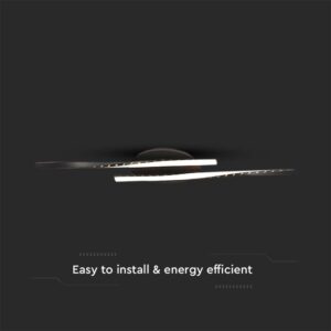 LED Φωτιστικό Οροφής 12W Μαύρο V-TAC 1280lm Θερμό Λευκό 3000K – 7001