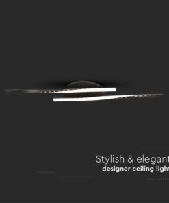 LED Φωτιστικό Οροφής 12W Μαύρο V-TAC 1280lm Θερμό Λευκό 3000K – 7001