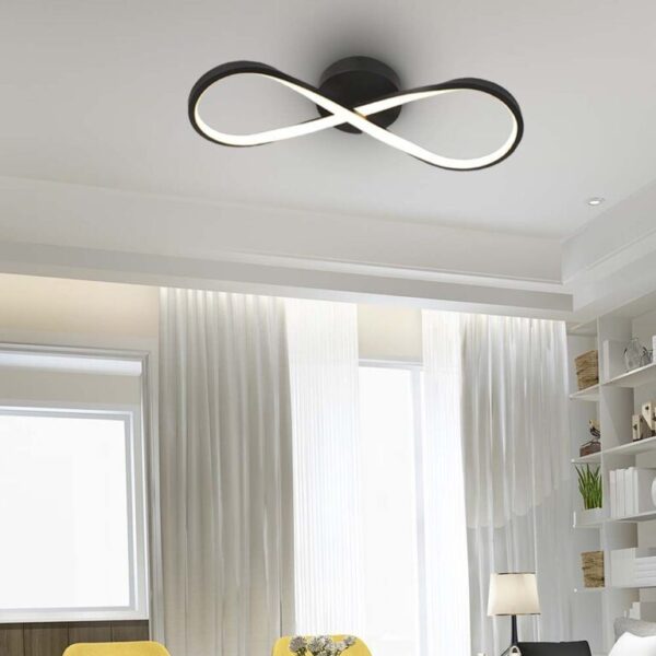 LED φωτιστικό οροφής Designer 24W 3000Κ θερμό λευκό με μαύρο σώμα V-TAC – 7002