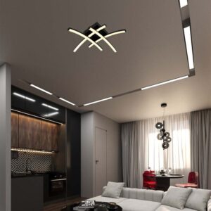 LED φωτιστικό οροφής Designer 24W 3000Κ θερμό λευκό με μαύρο σώμα V-TAC – 7003
