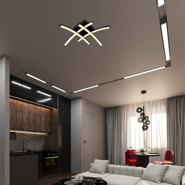 LED φωτιστικό οροφής Designer 24W 3000Κ θερμό λευκό με μαύρο σώμα V-TAC – 7003