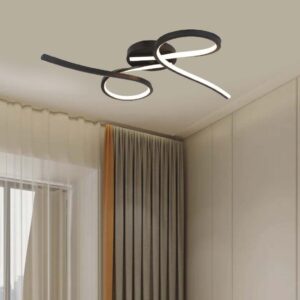 LED φωτιστικό οροφής Designer 24W 3000Κ θερμό λευκό με μαύρο σώμα V-TAC – 7004