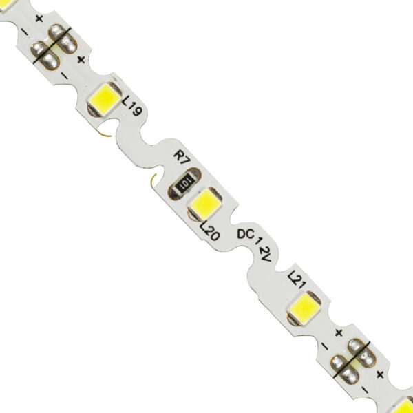 GloboStar® 70040 Ταινία LED Τύπου S Ζιγκ Ζαγκ SMD 2835 5m 6W/m 60LED/m 960lm/m 120° DC 12V IP20 Ψυχρό Λευκό 6000K – 5 Χρόνια Εγγύηση