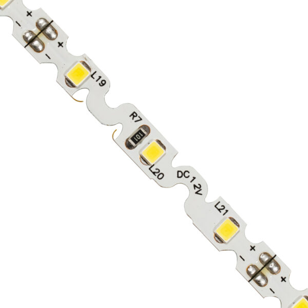 GloboStar® 70041 Ταινία LED Τύπου S Ζιγκ Ζαγκ SMD 2835 5m 6W/m 60LED/m 942lm/m 120° DC 12V IP20 Φυσικό Λευκό 4500K – 5 Χρόνια Εγγύηση