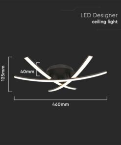 LED Φωτιστικό Οροφής 20W Μαύρο V-TAC 2130lm Θερμό Λευκό 3000K – 7005