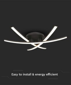 LED Φωτιστικό Οροφής 20W Μαύρο V-TAC 2130lm Θερμό Λευκό 3000K – 7005