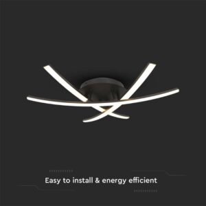 LED Φωτιστικό Οροφής 20W Μαύρο V-TAC 2130lm Θερμό Λευκό 3000K – 7005