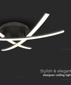LED Φωτιστικό Οροφής 20W Μαύρο V-TAC 2130lm Θερμό Λευκό 3000K – 7005