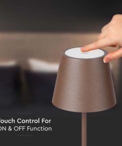 LED Επαναφορτιζόμενο Φωτιστικό Δαπέδου/Τραπεζιού Corten με Ρύθμιση Ύψους 4W V-TAC IP54 Θερμό Λευκό 3000K – 7008