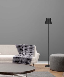 LED Επαναφορτιζόμενο Φωτιστικό Δαπέδου/Τραπεζιού Μαύρο με Ρύθμιση Ύψους 4W V-TAC IP54 Θερμό Λευκό 3000K – 7009