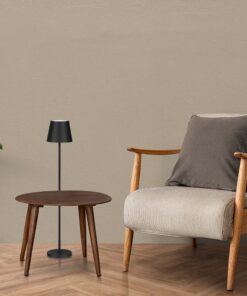 LED Επαναφορτιζόμενο Φωτιστικό Δαπέδου/Τραπεζιού Μαύρο με Ρύθμιση Ύψους 4W V-TAC IP54 Θερμό Λευκό 3000K – 7009