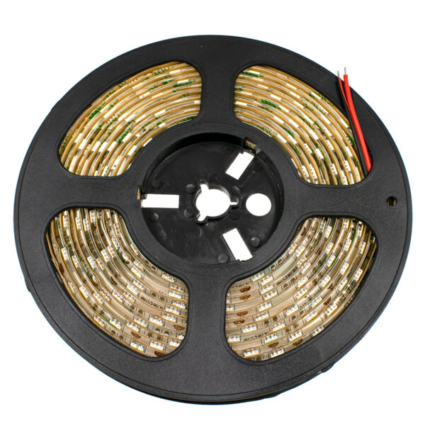 GloboStar® 70122 Ταινία LED SMD 5050 5m 14.4W/m 60LED/m 1497lm/m 120° DC 12V Αδιάβροχη IP65 Θερμό Λευκό 3000K – 5 Χρόνια Εγγύηση