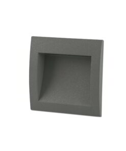 Faro Barcelona Χωνευτό Επιτοίχιο Φωτιστικό SEDNA-1 LED 1W 3000K IP65 Σκούρο Γκρι Χρώματος – 70146