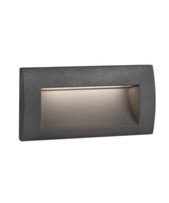 Faro Barcelona SEDNA RCT Χωνευτό Φωτιστικό Τοίχου, Αδιάβροχο, Σκούρου Γκρι Χρώματος, LED 3W 3000K, IP65 – 70147