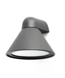 Faro Barcelona Φωτιστικό Τοίχου Pals Σκούρο Γκρι 1XE27 – 70291