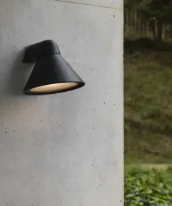 Faro Barcelona Φωτιστικό Τοίχου Pals Σκούρο Γκρι 1XE27 – 70291
