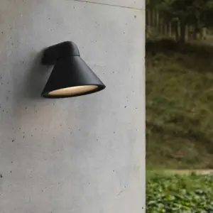 Faro Barcelona Φωτιστικό Τοίχου Pals Σκούρο Γκρι 1XE27 – 70291