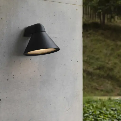 Faro Barcelona Φωτιστικό Τοίχου Pals Σκούρο Γκρι 1XE27 – 70291