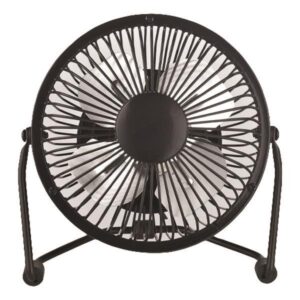 ΑΝΕΜΙΣΤΗΡΑΣ ΕΠΙΤΡΑΠΕΖΙΟΣ ΜΕΤΑΛΛΙΚΟΣ MINI ΜΕ USΒ ΜΑΥΡΟΣ Φ10 2,5W 5V EUROLAMP 147-29072