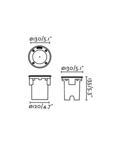 Faro Barcelona GEISER 130 WALL WASHER Χωνευτό Φωτιστικό Δαπέδου INOX LED 6,5W 3000K IP67 – 70311FR