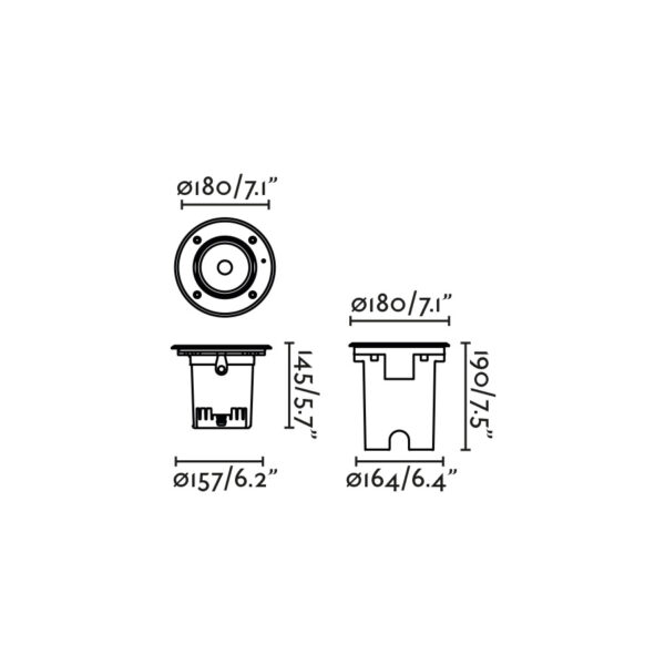 Faro Barcelona GEISER 180 WALL WASHER Χωνευτό Φωτιστικό Δαπέδου INOX LED 6,5W 3000K IP67 – 70312FR