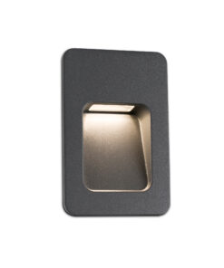 Faro Barcelona NASE-2 Χωνευτό Φωτιστικό Τοίχου, Εξωτερικού Χώρου, Σκούρου Γκρι Χρώματος SMD LED 4W 3000K – 70399