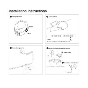 GloboStar® 70400 ΣΕΤ Ταινία LED Κρυφού Φωτισμού Κρεβατιού 1 x 1.2m 3W 300lm 2835 SMD 120° Αδιάβροχη IP65 με Τροφοδοτικό & 1 x Ανιχνευτή Κίνησης 360° Φυσικό Λευκό 4000k