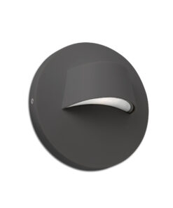 Faro Barcelona BROW Επιτοίχιο Φωτιστικό, Εξωτερικού Χώρου, Σκούρου Γκρι Χρώματος LED 3W 3000K FARO – 70409
