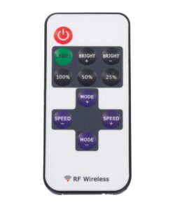 GloboStar® 70412 Σετ Ταινία LED 5m 72W/5m 12V 60LED/m 5050 SMD 1497lm/m 120° Αδιάβροχη IP65 με Ασύρματο Χειριστήριο RF 2.4Ghz και Τροφοδοτικό Θερμό Λευκό 3000K Dimmable