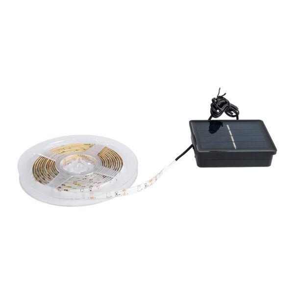 GloboStar® SOLAR LEDSTRIP 70421 Αυτόνομο Ηλιακό Σετ Ταινία LED 3m 3W/3m 90LED 2835 SMD 30lm/m 120° με Ενσωματωμένα Προγράμματα Λειτουργίας – Αδιάβροχο IP65 – RGB – Μ300 x Π0.8 x Υ0.3cm – 2 Χρόνια Εγγύηση