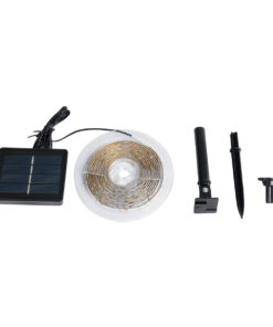 GloboStar® SOLAR LEDSTRIP 70421 Αυτόνομο Ηλιακό Σετ Ταινία LED 3m 3W/3m 90LED 2835 SMD 30lm/m 120° με Ενσωματωμένα Προγράμματα Λειτουργίας – Αδιάβροχο IP65 – RGB – Μ300 x Π0.8 x Υ0.3cm – 2 Χρόνια Εγγύηση