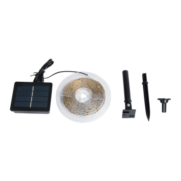 GloboStar® SOLAR LEDSTRIP 70421 Αυτόνομο Ηλιακό Σετ Ταινία LED 3m 3W/3m 90LED 2835 SMD 30lm/m 120° με Ενσωματωμένα Προγράμματα Λειτουργίας – Αδιάβροχο IP65 – RGB – Μ300 x Π0.8 x Υ0.3cm – 2 Χρόνια Εγγύηση