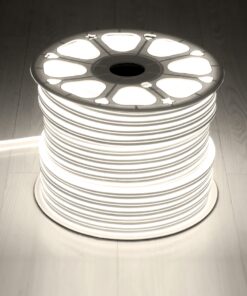 GloboStar® 70481 DOUBLE-SIDED 120°+120° Degree Neon Flex Epistar LED SMD 2835 1m 12W/m 120LED/m 1284lm/m 120°+120° DC 24V Αδιάβροχη IP68 Φυσικό Λευκό 4500K Dimmable