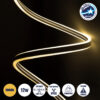 GloboStar® 70482 DOUBLE-SIDED 120°+120° Degree Neon Flex Epistar LED SMD 2835 1m 12W/m 120LED/m 1248lm/m 120°+120° DC 24V Αδιάβροχη IP68 Θερμό Λευκό 3000K Dimmable