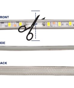 GloboStar® 70500 Slim Ταινία Μονής Σειράς Epistar LED SMD 2835 1m 12W/m 96LED/m 1680lm/m 120° DC 230V Αδιάβροχη IP68 Ψυχρό Λευκό 6000K Dimmable