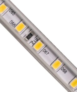 GloboStar® 70502 Slim Ταινία Μονής Σειράς Epistar LED SMD 2835 1m 12W/m 96LED/m 1608lm/m 120° DC 230V Αδιάβροχη IP68 Θερμό Λευκό 2700K Dimmable