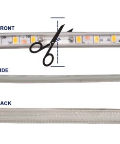 GloboStar® 70503 Slim Ταινία Μονής Σειράς Epistar LED SMD 2835 1m 12W/m 96LED/m 1572lm/m 120° DC 230V Αδιάβροχη IP68 Ultra Θερμό Λευκό 2200K Dimmable