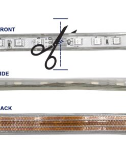 GloboStar® 70507 Slim Ταινία Μονής Σειράς Epistar LED SMD 5050 1m 12W/m 60LED/m 1572lm/m 120° DC 230V Αδιάβροχη IP68 RGB Dimmable