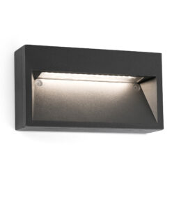 Faro Barcelona PATH Επιτοίχιο Φωτιστικό, Εξωτερικού Χώρου, IP44, Σκούρου Γκρι Χρώματος, SMD LED 9W 3000K – 70508